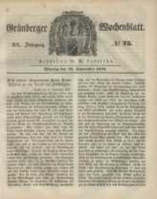 Grünberger Wochenblatt, No. 75. (18. September 1848)