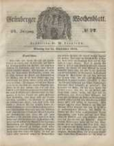 Gr&uuml;nberger Wochenblatt, No. 77. (25. September 1848)