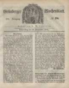 Gr&uuml;nberger Wochenblatt, No. 78. (28. September 1848)