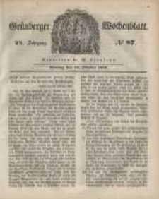 Gr&uuml;nberger Wochenblatt, No. 87. (30. Oktober 1848)