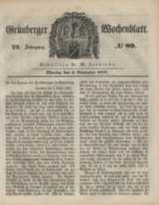 Gr&uuml;nberger Wochenblatt, No. 89. (6. November 1848)