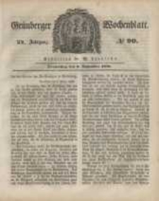 Gr&uuml;nberger Wochenblatt, No. 90. (9. November 1848)