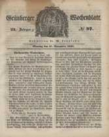 Gr&uuml;nberger Wochenblatt, No. 97. (27. November 1848)