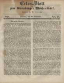 Extra - Blatt zum Grünberger Wochenblatt, No. 98. (28. November 1848)