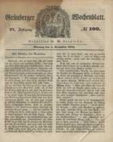 Gr&uuml;nberger Wochenblatt, No. 100. (4. December 1848)