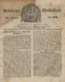 Gr&uuml;nberger Wochenblatt, No. 101. (7. December 1848)