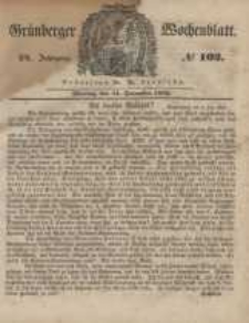 Grünberger Wochenblatt, No. 102. (11. Dezember 1848)