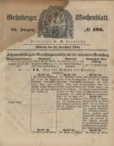 Gr&uuml;nberger Wochenblatt, No. 106. (25. December 1848)