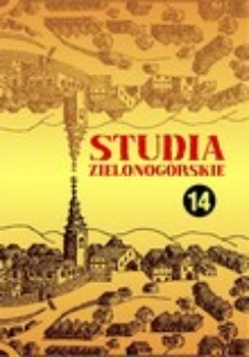 Studia Zielonogórskie: tom XIV
