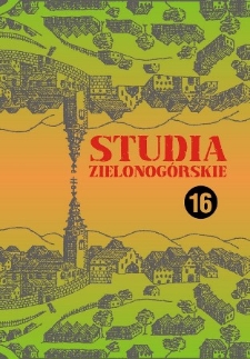 Studia Zielonog&oacute;rskie: tom XVI