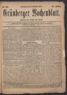 Gr&uuml;nberger Wochenblatt: Zeitung f&uuml;r Stadt und Land, No. 151. (23. Dezember 1879)