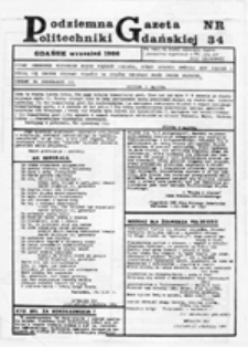 Podziemna Gazeta P[olitechniki] G[dańskiej], nr 36 (styczeń 1987)