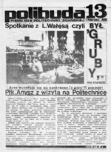 Polibuda: gazeta środowiskowa N[iezależnego] Z[rzeszenia] S[tudent&oacute;w] P[olitechniki] [G[dańskiej], nr 7 (maj 1988)