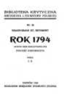 Władysław St. Reymont: Rok 1794: Ostatni Sejm Rzeczypospolitej: Powieść historyczna