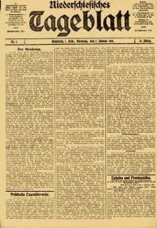 Niederschlesisches Tageblatt, no 5 (Dienstag, den 7. Januar 1913)