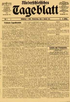 Niederschlesisches Tageblatt, no 7 (Donnerstag, den 9. Januar 1913)
