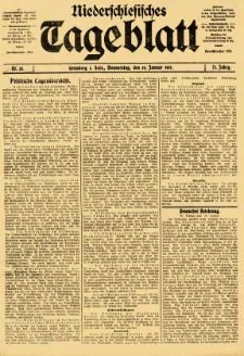 Niederschlesisches Tageblatt, no 25 (Donnerstag, den 30. Januar 1913)