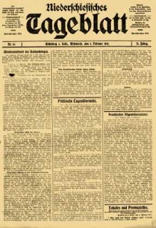 Niederschlesisches Tageblatt, no 30 (Mittwoch, den 5. Februar 1913)