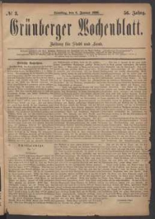 Grünberger Wochenblatt: Zeitung für Stadt und Land, No. 3. (6. Januar 1880)
