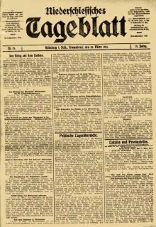 Niederschlesisches Tageblatt, no 73 (Sonnabend, den 29. März 1913)
