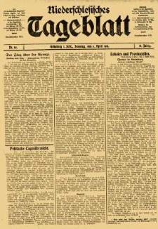 Niederschlesisches Tageblatt, no 80 (Sonntag, den 6. April 1913)