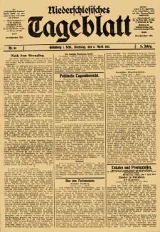 Niederschlesisches Tageblatt, no 81 (Dienstag, den 8. April 1913)