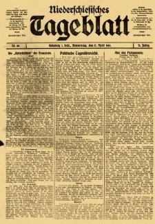Niederschlesisches Tageblatt, no 89 (Donnerstag, den 17. April 1913)