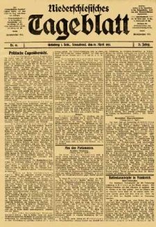 Niederschlesisches Tageblatt, no 91 (Sonnabend, den 19. April 1913)