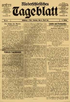 Niederschlesisches Tageblatt, no 92 (Sonntag, den 20. April 1913)