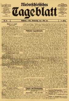 Niederschlesisches Tageblatt, no 101 (Donnerstag, den 1. Mai 1913)