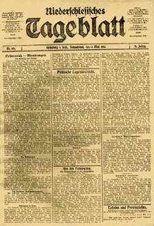 Niederschlesisches Tageblatt, no 102 (Sonnabend, den 3. Mai 1913)
