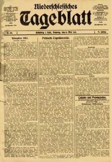 Niederschlesisches Tageblatt, no 109 (Sonntag, den 11. Mai 1913)