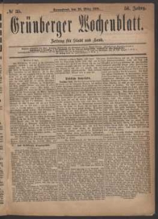 Grünberger Wochenblatt: Zeitung für Stadt und Land, No. 35. (20. März 1880)