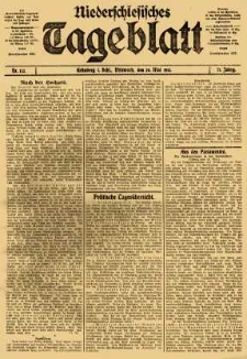 Niederschlesisches Tageblatt, no 122 (Mittwoch, den 28. Mai 1913)