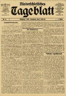 Niederschlesisches Tageblatt, no 167 (Sonnabend, den 19. Juli 1913)