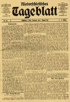 Niederschlesisches Tageblatt, no 180 (Sonntag, den 3. August 1913)