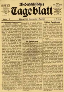 Niederschlesisches Tageblatt, no 185 (Sonnabend, den 9. August 1913)