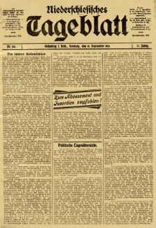 Niederschlesisches Tageblatt, no 216 (Sonntag, den 14. September 1913)