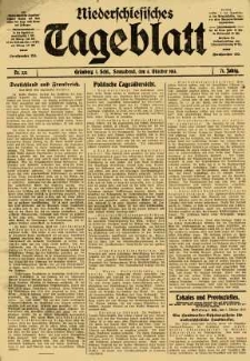 Niederschlesisches Tageblatt, no 233 (Sonnabend, den 4. Oktober 1913)