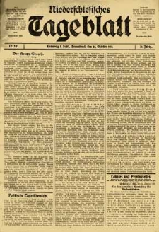 Niederschlesisches Tageblatt, no 251 (Sonnabend, den 25. Oktober 1913)