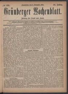 Grünberger Wochenblatt: Zeitung für Stadt und Land, No. 132. (6. November 1880)