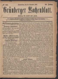 Grünberger Wochenblatt: Zeitung für Stadt und Land, No. 155. (30. Dezember 1880)