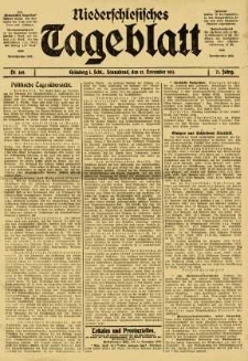Niederschlesisches Tageblatt, no 269 (Sonnabend, den 15. November 1913)