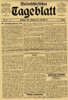 Niederschlesisches Tageblatt, no 276 (Dienstag, den 25. November 1913)