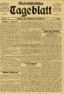 Niederschlesisches Tageblatt, no 278 (Donnerstag, den 27. November 1913)