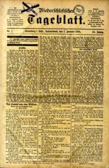 Niederschlesisches Tageblatt, no 1 (Grünberg i. Schl. Sonnabend, den 1. Januar 1898)
