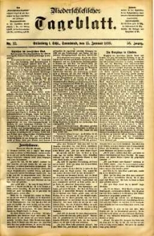 Niederschlesisches Tageblatt, no 12 (Grünberg i. Schl., Sonnbend, den 15. Januar 1898)