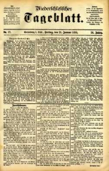 Niederschlesisches Tageblatt, no 17 (Gr&uuml;nberg i. Schl., Freitag, den 21. Januar 1898)