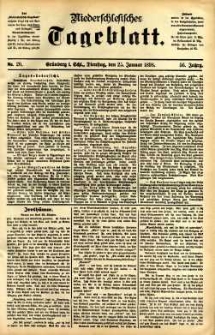Niederschlesisches Tageblatt, no 20 (Grünberg i. Schl., Dienstag, den 25. Januar 1898)