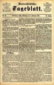 Niederschlesisches Tageblatt, no 33 (Grünberg i. Schl., Mittwoch, den 9. Februar 1898)